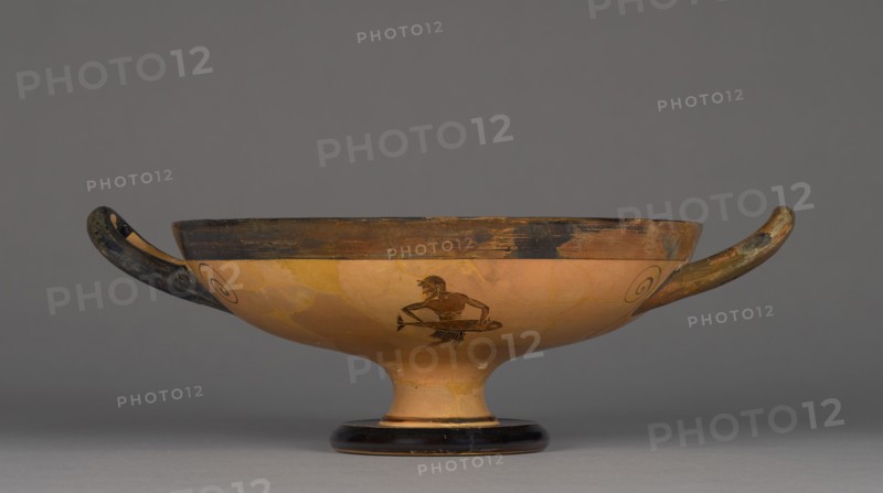 Attic Black-Figure Kylix, about 525-500 BC. Creator: Theseus Painter.