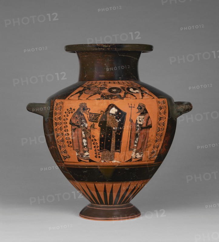 Black-Figure Hydria, about 550 BC. Creator: Lydos.