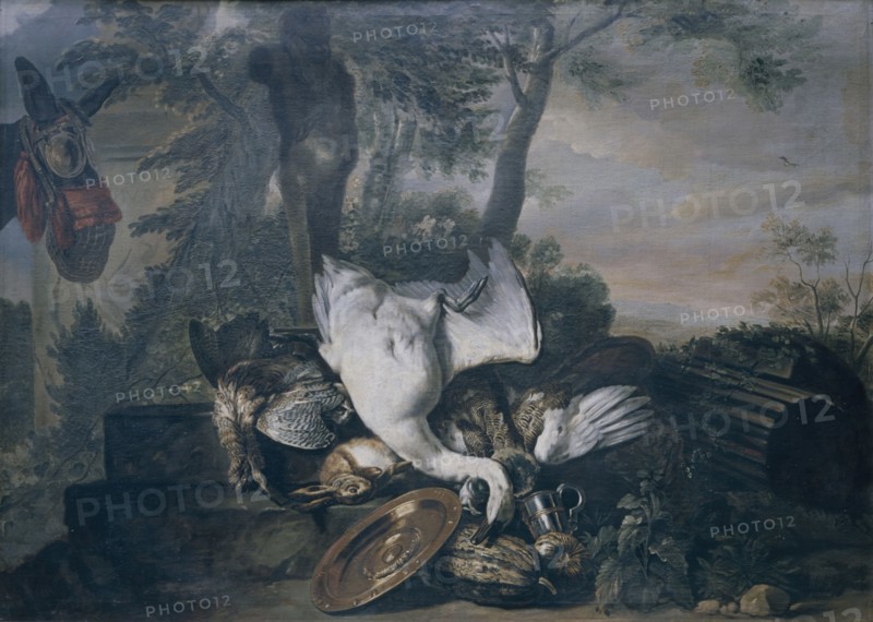 Still Life with Dead Swan, mid-17th century. Creator: Adriaen van Utrecht.
