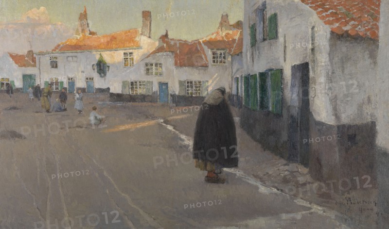 Square in Flanders, 1897. Creator: Albert Baertsoen.
