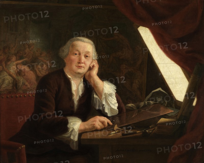 The Engraver Pieter Franciscus Martenasie, 1762. Creator: Andries Lens.
