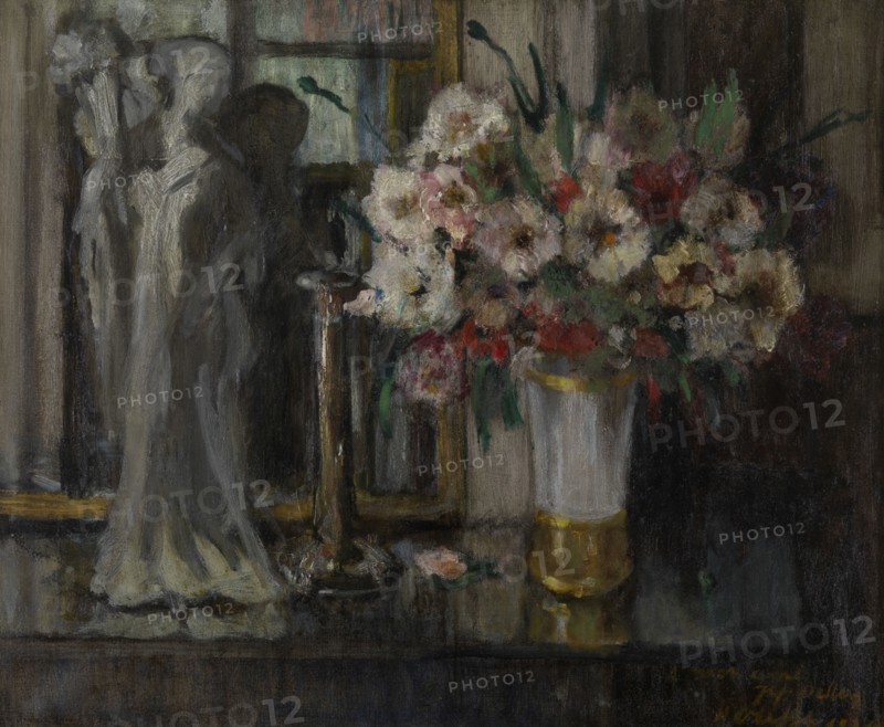 Still Life with Flowers, 1924. Creator: Auguste Oleffe.