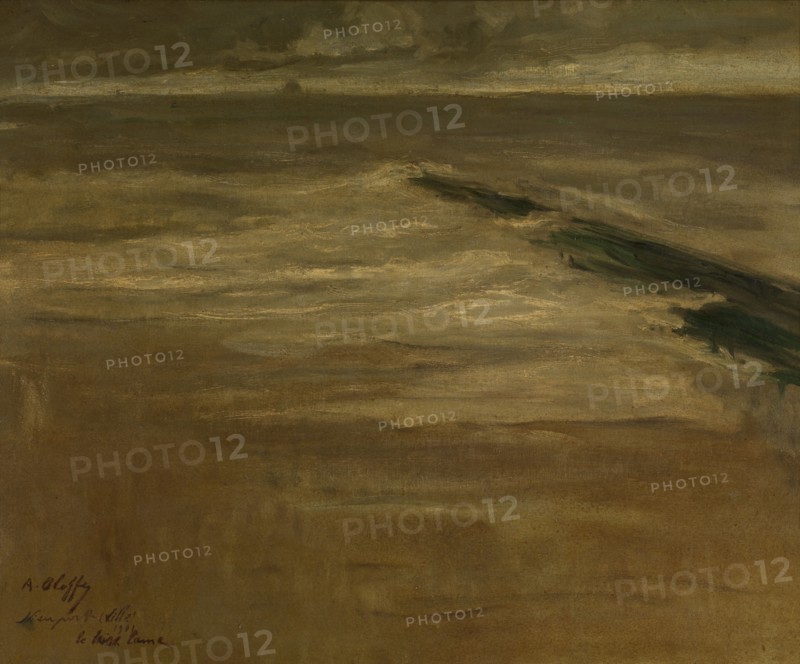 Breakwater at Nieuwpoort, 1901. Creator: Auguste Oleffe.