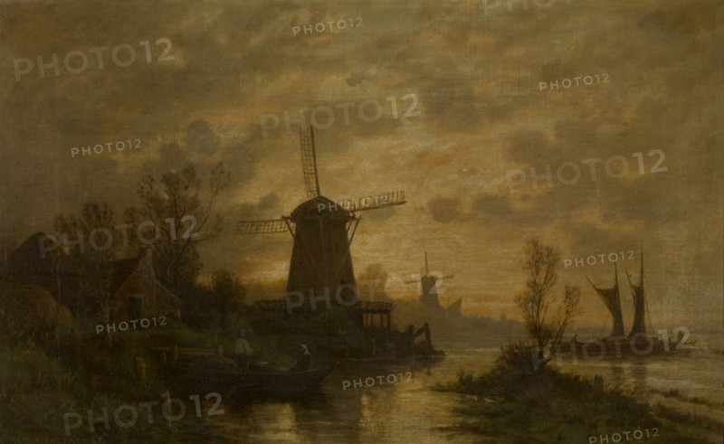 Windmills in Schiedam, 1867. Creator: Auguste-Paul-Charles Anastasi.