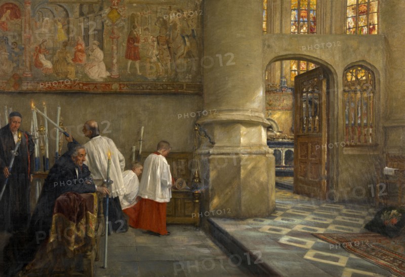 Before Blessing at the Church of Hoogstraten, 1910. Creator: Karel Boom.