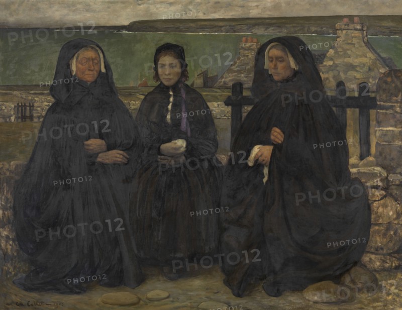 Breton Women in Mourning, 1903. Creator: Charles Cottet.