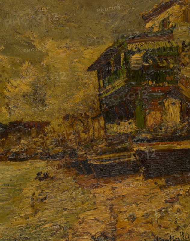 Restaurant Bernard in Estaque, 1880. Creator: Adolphe Monticelli.
