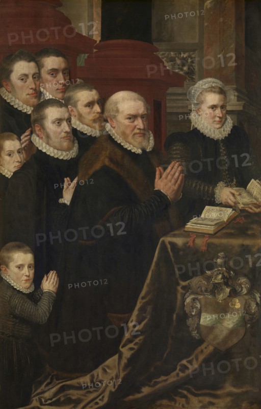 Gillis de Smidt and Seven Children, 1575. Creator: Adriaen Thomasz Key.