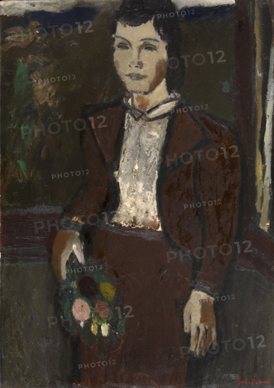 Girl with a Bouquet, 1938. Creator: Gustave De Smet.