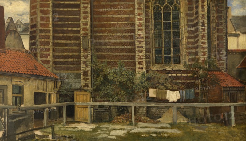 The Chapel of Grace in Antwerp, 1866. Creator: Henri Jean Augustin de Braekeleer.