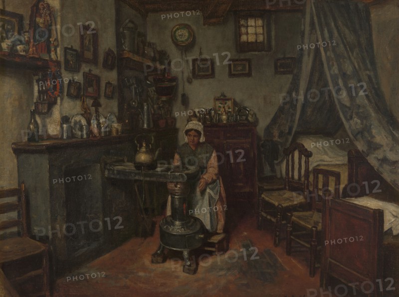 Interior, 1865-1870. Creator: Henri Jean Augustin de Braekeleer.