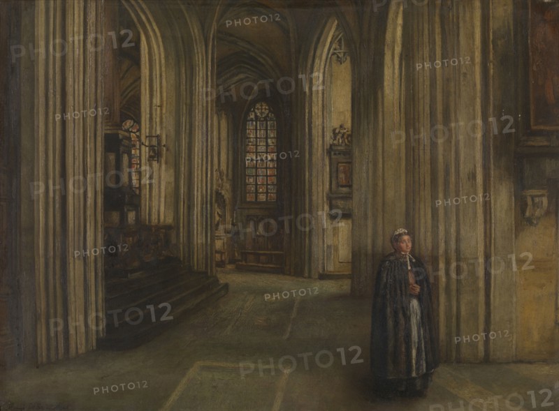 Interior of a Church, 1871. Creator: Henri Jean Augustin de Braekeleer.