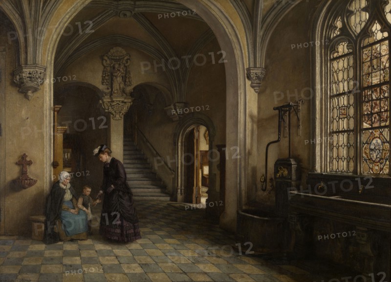 Interior of the Church of Saint Paul in Antwerp, 1865-1869. Creator: Henri Jean Augustin de Braekeleer.