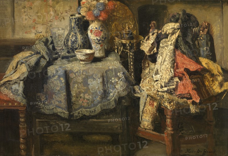 Still Life Requisites, 1885. Creator: Henri Jean Augustin de Braekeleer.