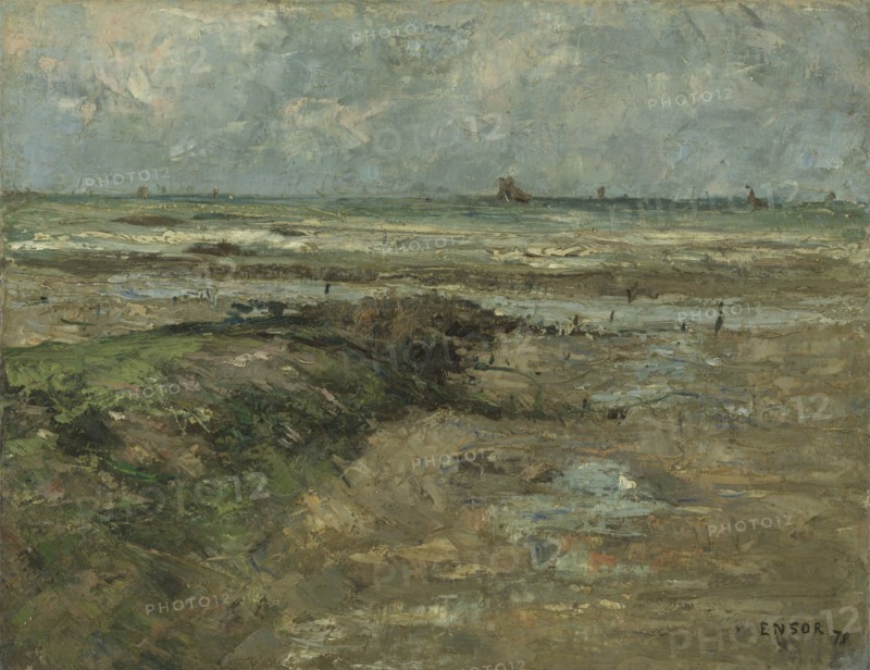 The Breakwater, 1878?. Creator: James Ensor.