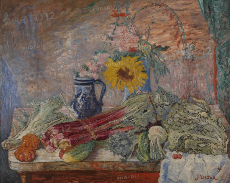 Flowers and Vegetables, 1896. Creator: James Ensor.