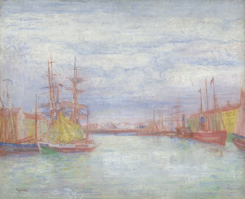 Ostend Harbour, 1900 or 1904. Creator: James Ensor.