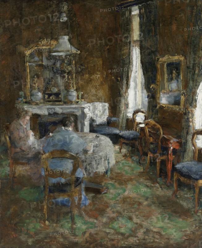 The Bourgeois Salon, 1881. Creator: James Ensor.