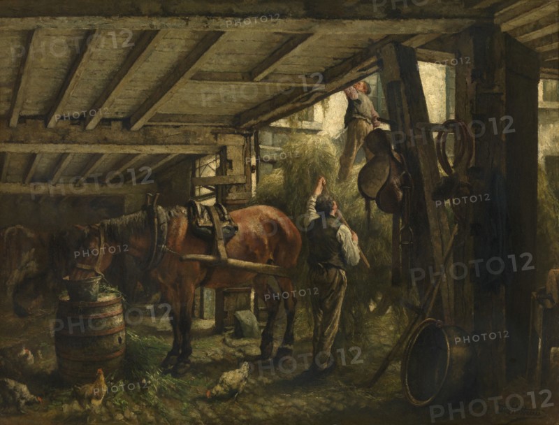 Haycart, c1860-1900. Creator: Jan Stobbaerts.