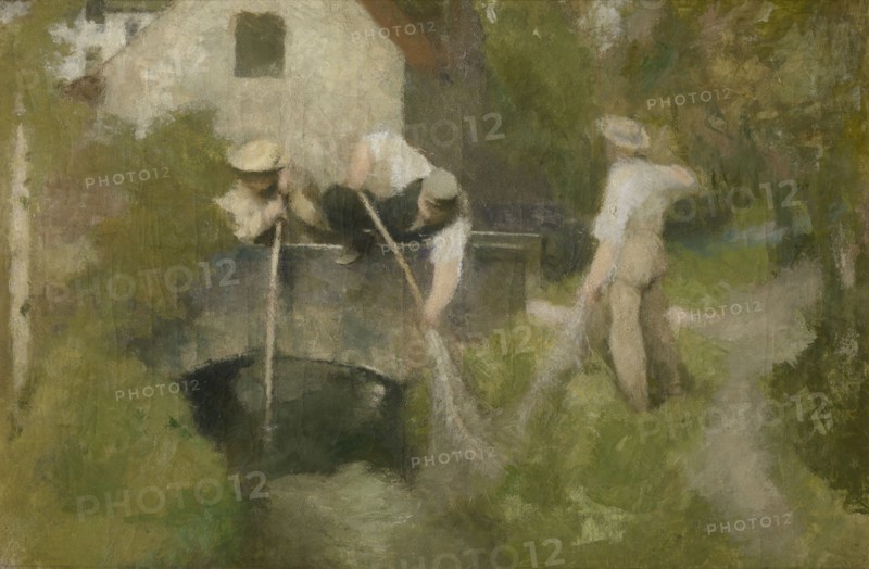 Dragging in the Woluwe, 1896. Creator: Jan Stobbaerts.