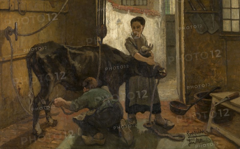 Slaughterhouse, c1860-1900. Creator: Jan Stobbaerts.