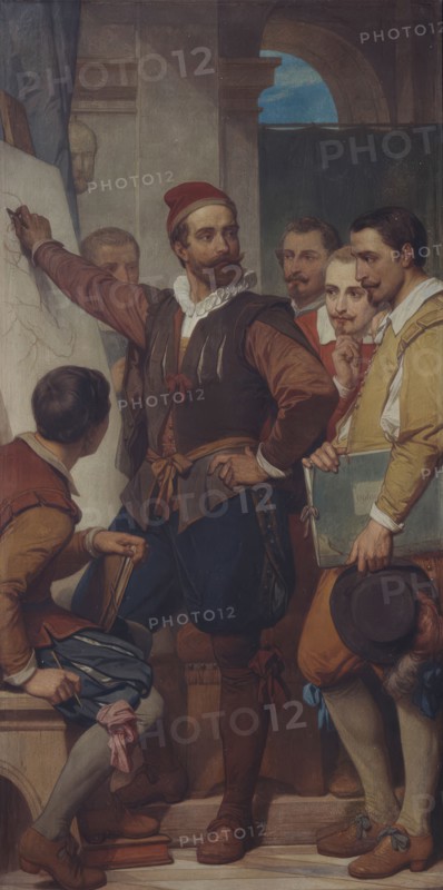 The Painter Denys Calvaert in Bologna, (c1570s), 1862-1872. Creator: Nicaise de Keyser.