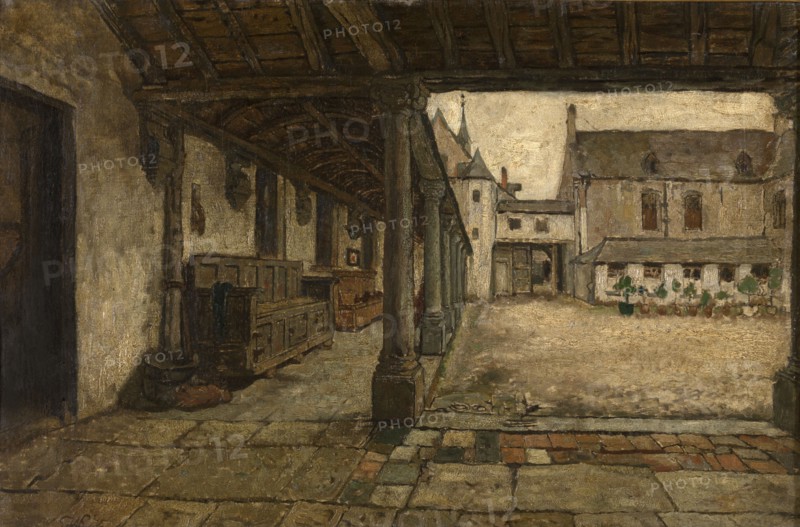 The Old Cloister in Lier, 1871. Creator: Willem Linnig II.