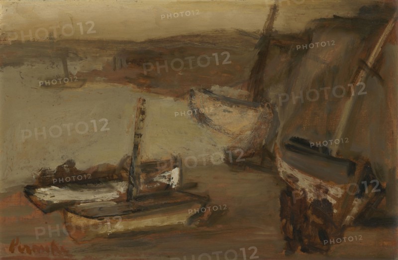 Fishing Harbour in Brittany, 1951. Creator: Constant Permeke.
