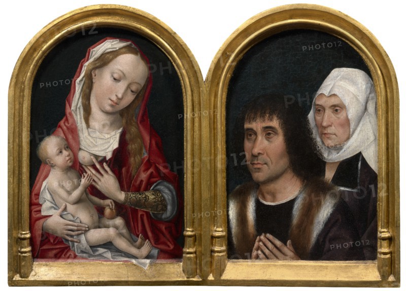 Madonna with Two Donors, 4th quarter 15th century. Creator: Anon.