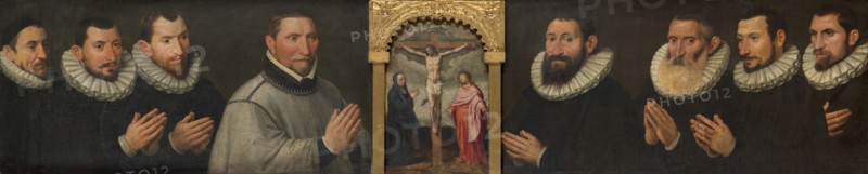 Calvary Amongst Portraits, 1590. Creator: Anon.