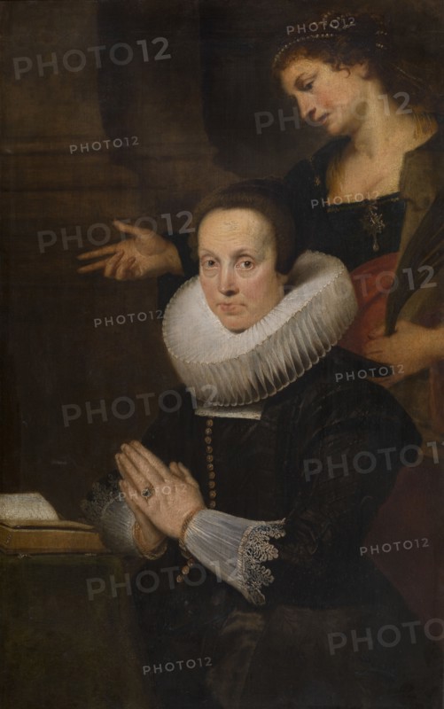 Barbara Kegeleers and Saint Barbara, 1620. Creator: Cornelis de Vos.