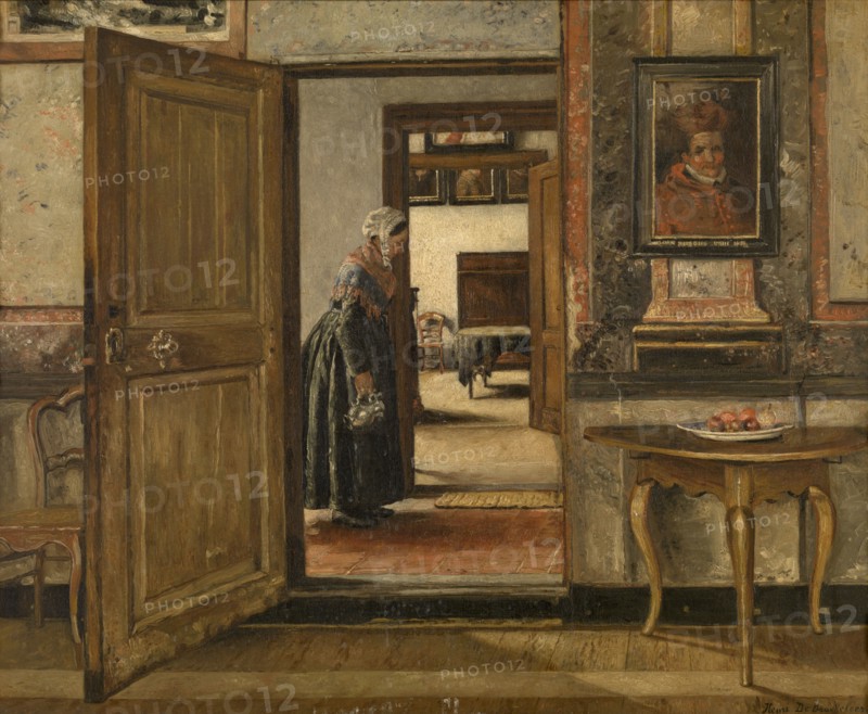 Interior of the Terninck Institution in Antwerp, 1884. Creator: Henri Jean Augustin de Braekeleer.