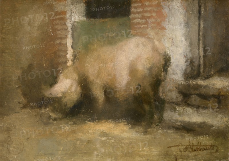 The Sow, c1860-1900. Creator: Jan Stobbaerts.