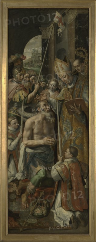 Baptism of the King of Silene, 1590. Creator: Martin de Vos.