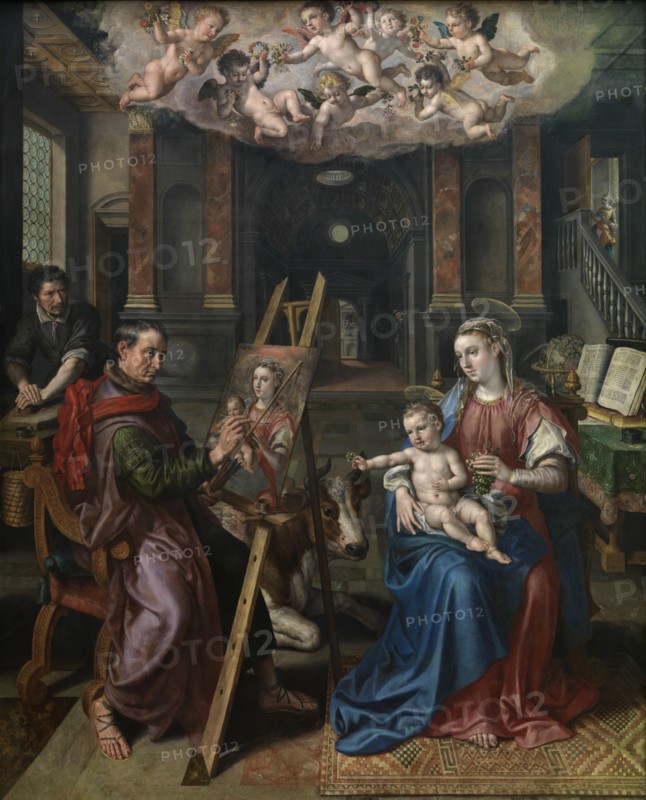 Saint Luke Painting the Virgin, 1602. Creator: Martin de Vos.