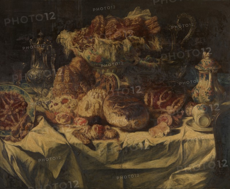 Still Life with Pastries, 1886. Creator: Willem Linnig II.