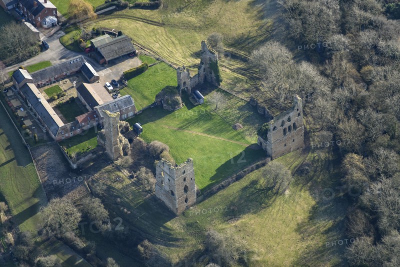 Sheriff Hutton quadrangular castle, North Yorkshire, 2022. Creator: Emma Trevarthen.