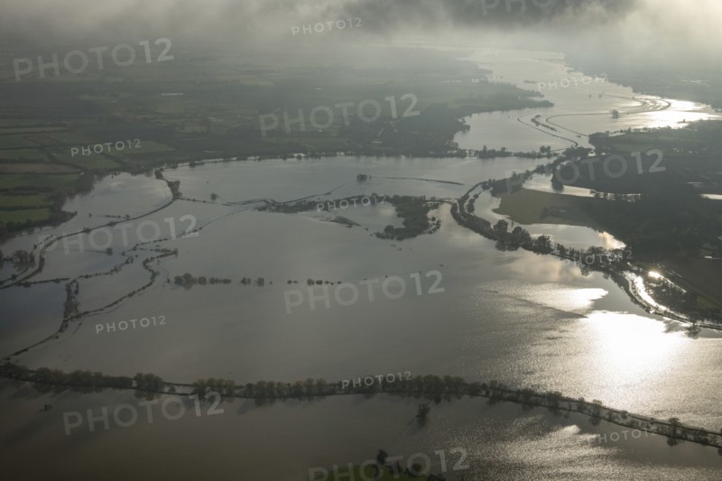 Flooding on the River Derwent at Wheldrake Ings, York, 2023. Creator: Robyn Andrews.