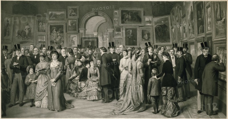Private View, Royal Academy, 1881, (2 February 1885). Creator: Unknown.