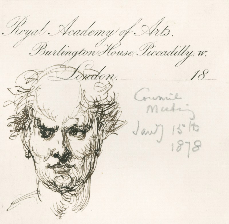 Head of a bald man, January 15th, 1878. Creator: Sir John Gilbert.