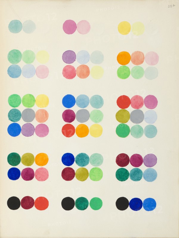 Coloured Plate representing sections at right angles with the secondary axes, 1868.  Creator: William Benson.