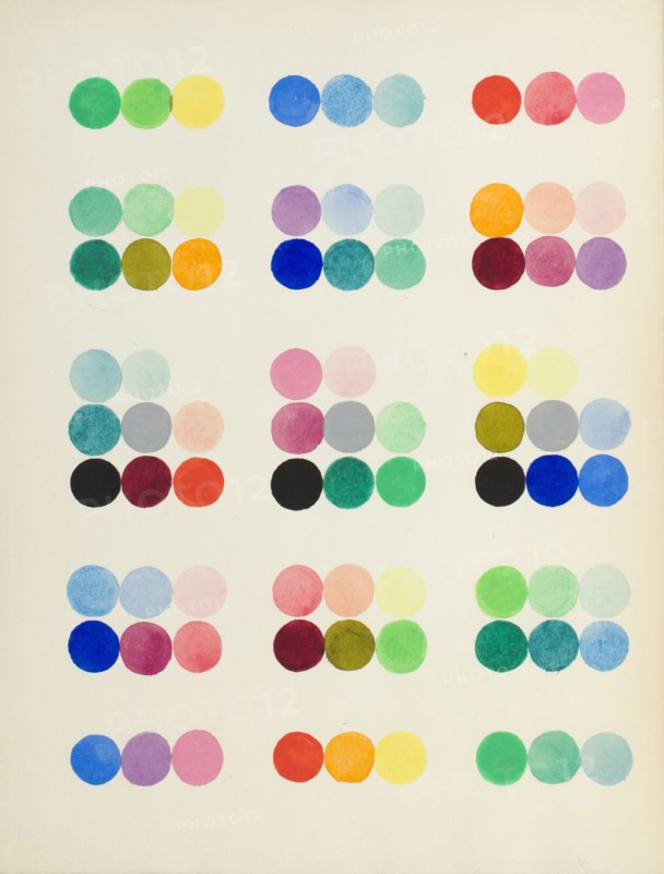 Coloured Plate representing sections at right angles with the secondary cross axes, 1868. Creator: William Benson.