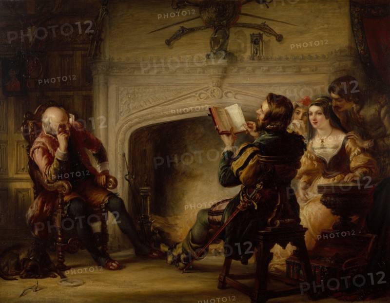 An Early Reading of Shakespeare, 1838. Creator: Solomon Alexander Hart.