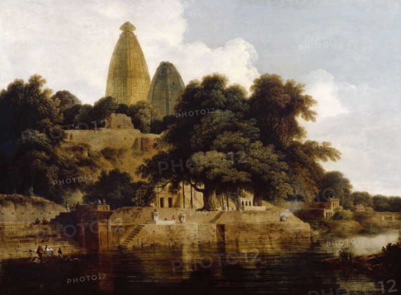 Hindoo Temples at Bindrabund, East Indies, 1797. Creator: Thomas Daniell.