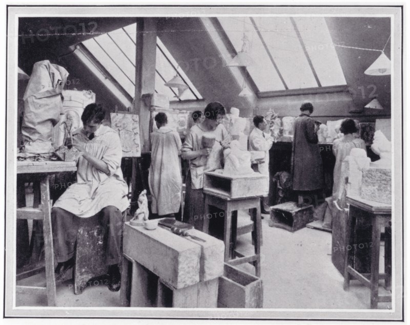 Photo from 'The Sphere' of L.C.C. Central School of Arts and Crafts in Southampton Row..., c1925. Creator: Unknown.