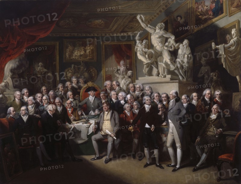 The Royal Academicians in General Assembly, 1795. Creator: Henry Singleton.