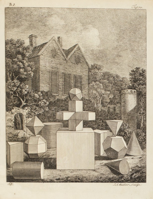 Landscape demonstrating correct perspective, 1754. Creator: Johann Sebastian Muller.