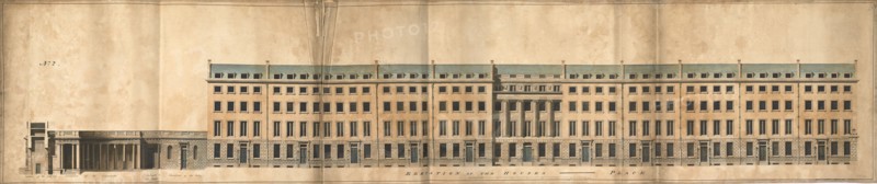 Design for the redevelopment of the Burlington House site, Piccadilly, Westminster, London..., c1811 Creator: Samuel Ware.