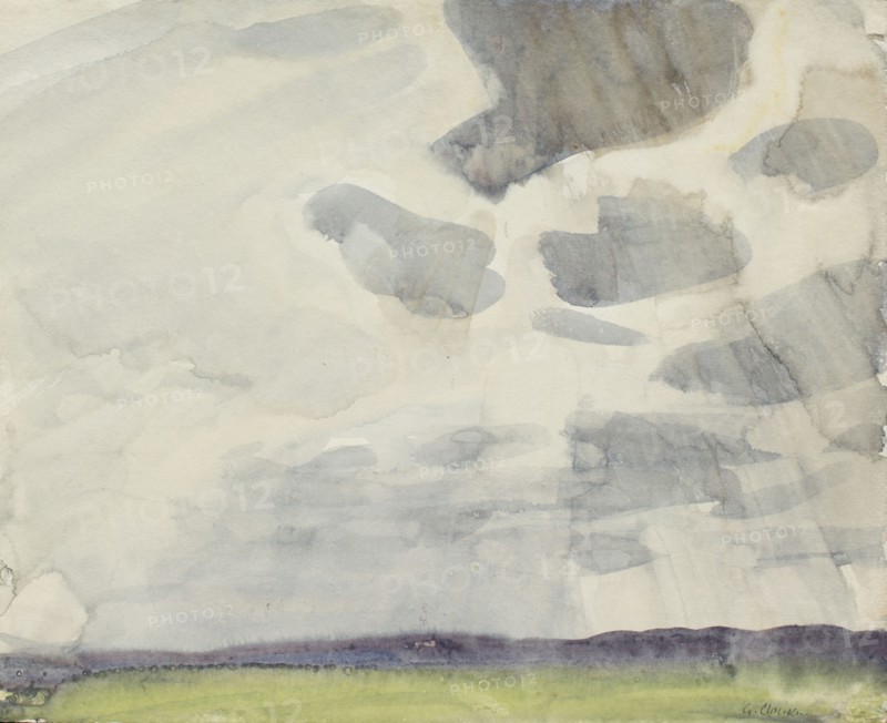 Landscape with rainclouds, c1875-1944. Creator: George Clausen.