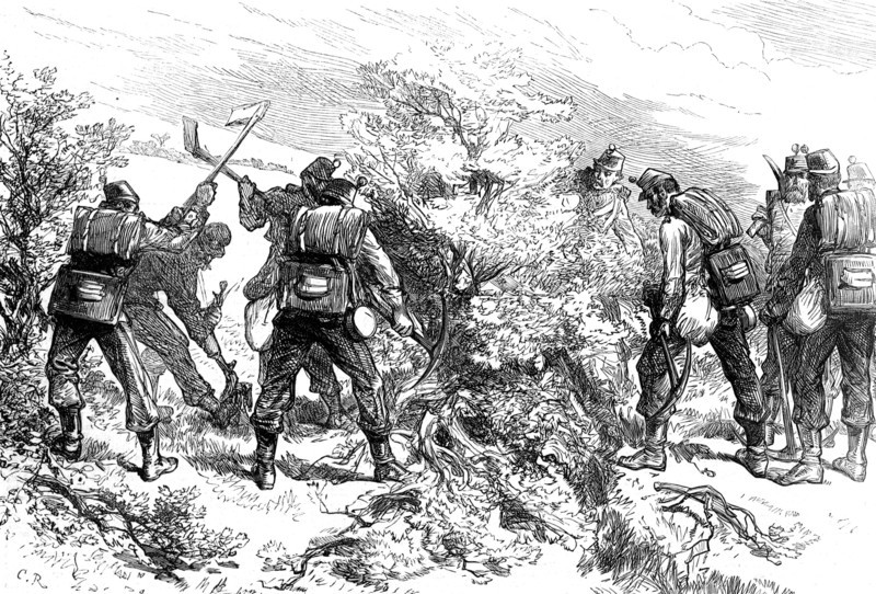 The Autumn Campaign: pioneers to the front, 1872. Creator: Unknown.